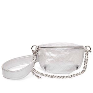Steve Madden Silver Convertible Belt Purse